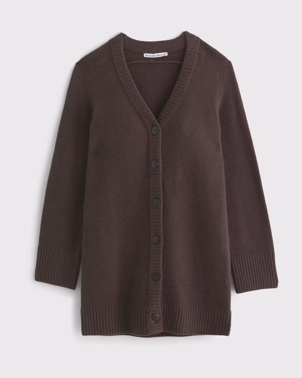 Long-Sleeve Cardigan Mini Sweater Dress | Abercrombie &amp; Fitch (US)