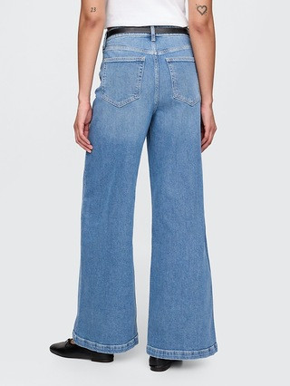 Sky High Rise Stride Wide-Leg Jeans | Gap (US)