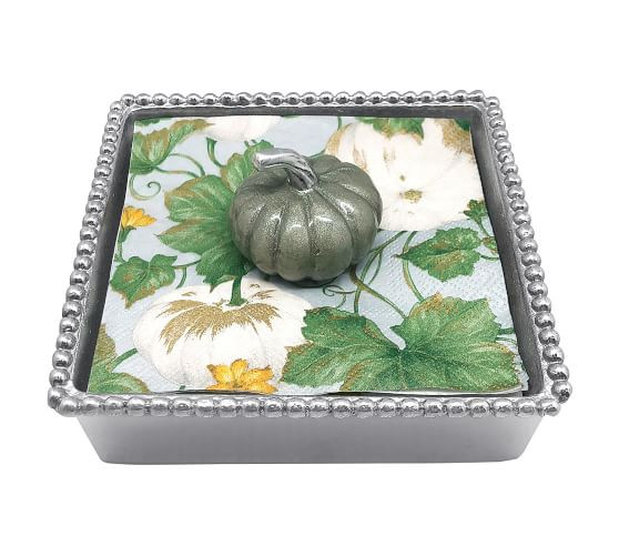 Pumpkin Handcrafted Recycled Napkin Holder with Napkins | Pottery Barn (US)