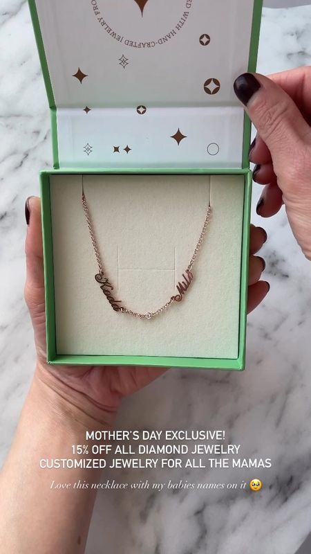 Mother’s Day exclusive! 15% off all diamond jewelry ✨ Customized jewelry for all the mamas for Mother’s Day 🎁 Loving my necklace with all my babies names on it. 🥹 Sharing a few more favorite designs for you, mom, mom to be and friends. 

Mother’s Day gift guide, gifts for mom, gifts for her, initial necklace, customize jewelry, gift guide, MYKA, The Stylizt 



#LTKfindsunder100 #LTKstyletip #LTKGiftGuide