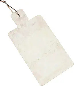 Bloomingville Sage Color Marble Tray with Leather Tie Cheese and Cutting Board, 16" L x 1" W x 8"... | Amazon (US)