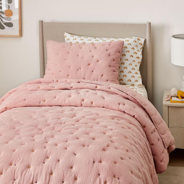 Muslin Puffy Quilt | West Elm (US)