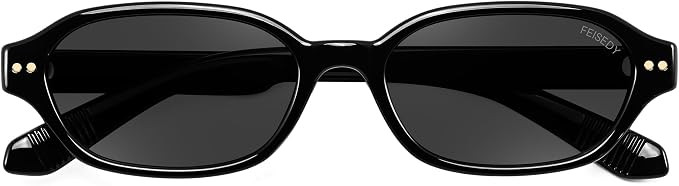 FEISEDY Retro Polarized Rectangle Sunglasses for Women Men Y2K 90s Sunnies | Amazon (US)