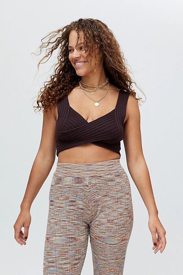 UO Wren Wrap Front Sweater Tank Top | Urban Outfitters (US and RoW)