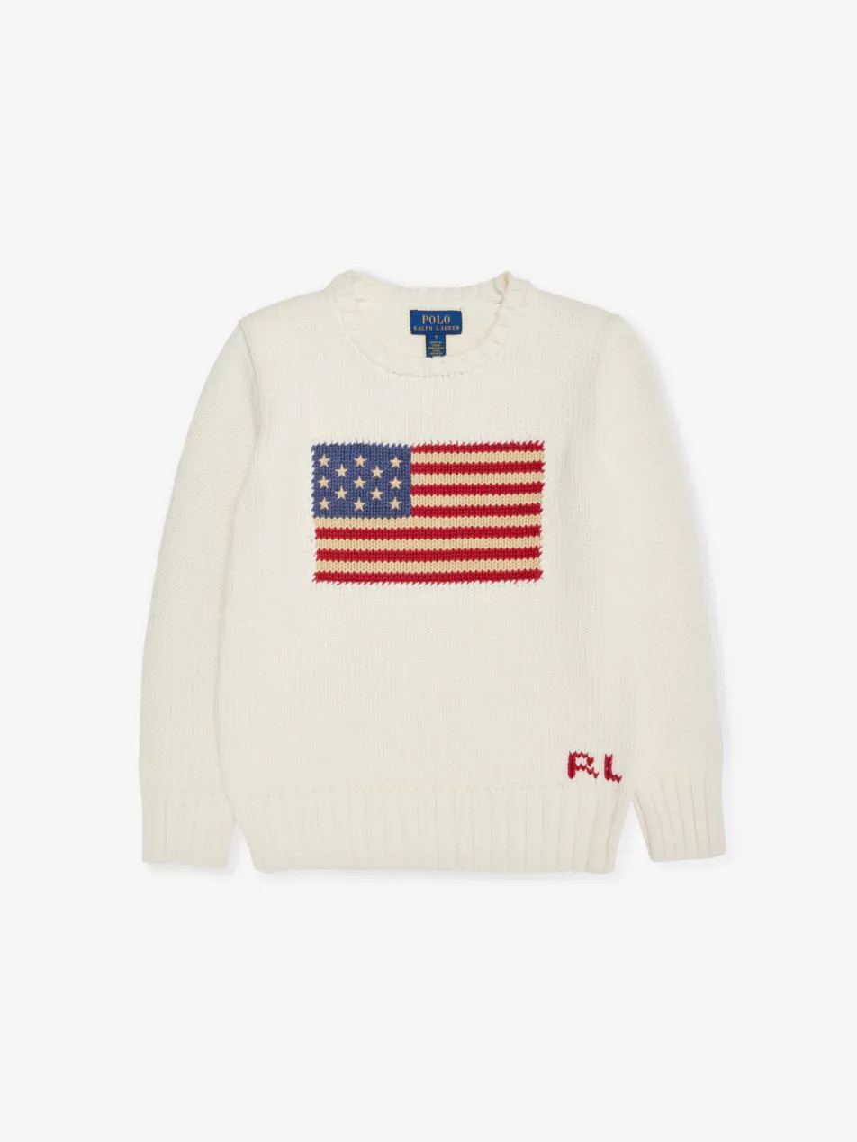 Rl B Flag Swtr Tops Sweater | Selfridges