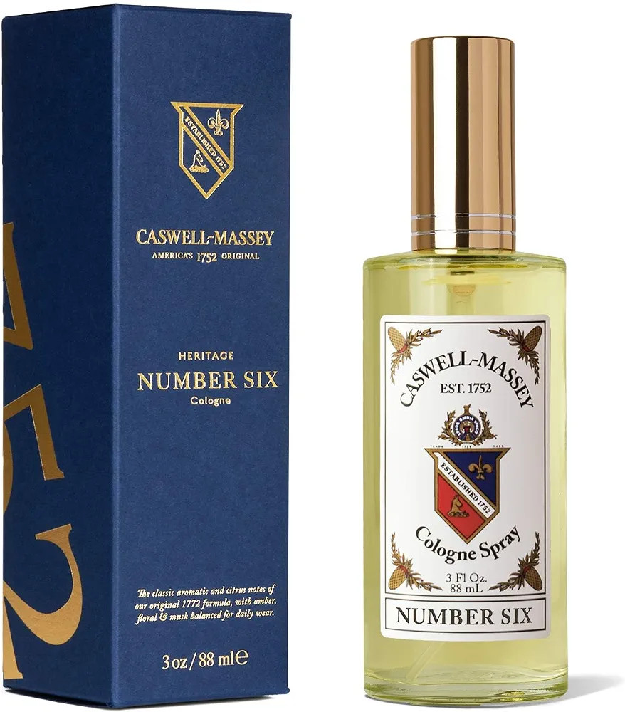 Caswell-Massey Number Six Gold Cap Cologne, Men’s Cologne with Sophisticated Top Notes of Berga... | Amazon (US)