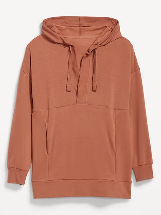 Oversized Live-In French-Terry Tunic Hoodie for Women | Old Navy (US)