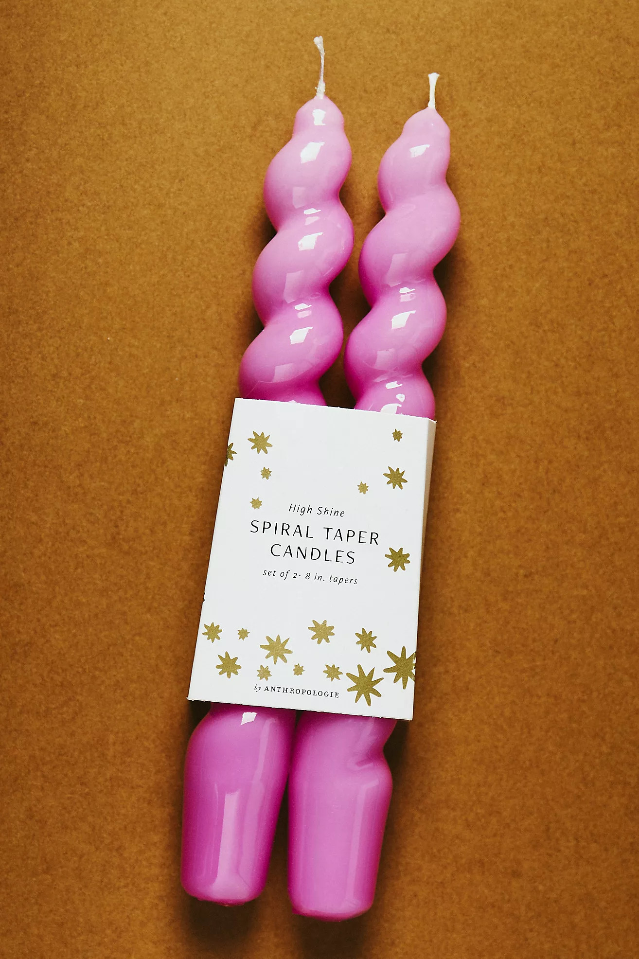 High Shine Spiral Taper Candles, Set of 2 | Anthropologie (US)