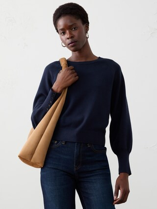 Volume-Sleeve Sweater | Banana Republic Factory