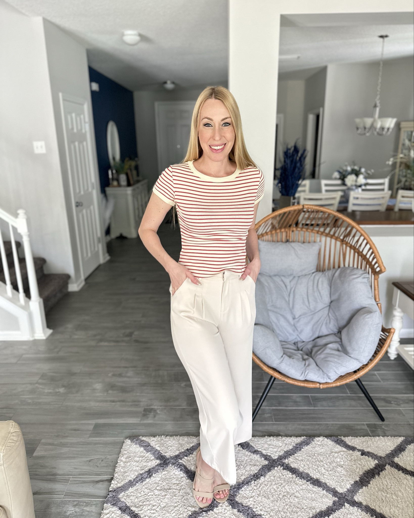 Loving this neutral outfit for the office
❤️ the trousers are great for work
❤️ the shirt has great stretch 
❤️ wearing size small in both 

#LTKstyletip #LTKworkwear #LTKfindsunder50
