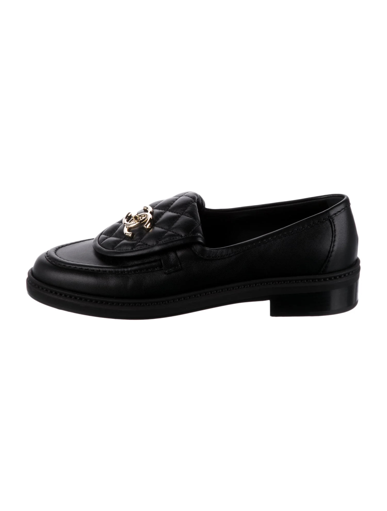 Interlocking CC Logo Lambswool Loafers | The RealReal