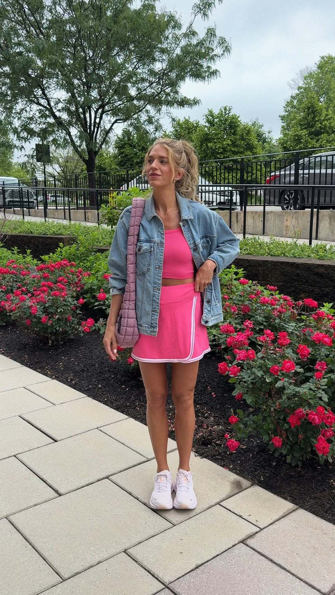 Saturday morning farmers market outfit as a toddler mom. We went on a walk after and this skort set from @athleta was super breathable and I love the shorts. Don’t ride  up underneath. I am wearing smalls in both the top and the squirt. I typically do not size up Athleta if anything they run a little bit bigger.

#LTKootd #LTKfitnessgoals #LTKActive