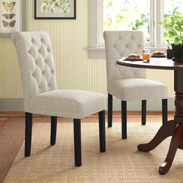 Agastya Tufted Solid Back Parsons Chair (Set of 2) | Wayfair North America