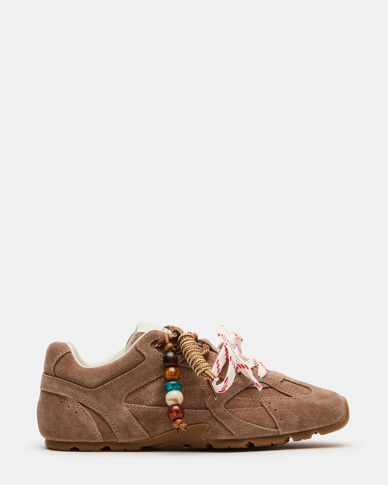 Steve Madden Women's Aziel Charm Lace-Up Sneakers - Taupe Suede - Size 8.5 | Steve Madden (US)