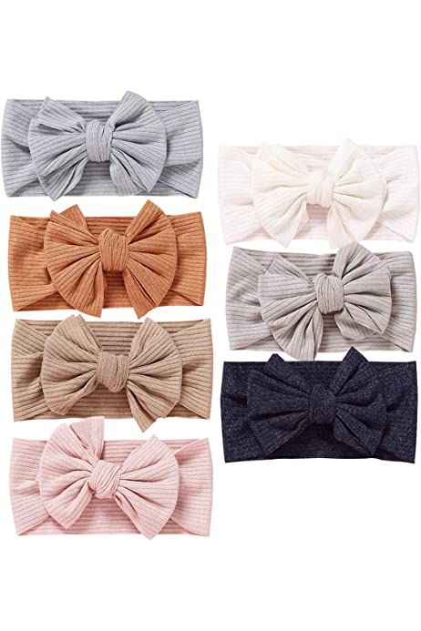 Baby Girls Headbands with Bows Infant Toddler Headwrap Hair Accessories | Amazon (US)