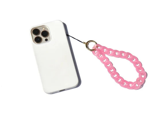 Phone Charm Chunky Acrylic Chain Link Phone Strap / Wristlet - Etsy | Etsy (US)