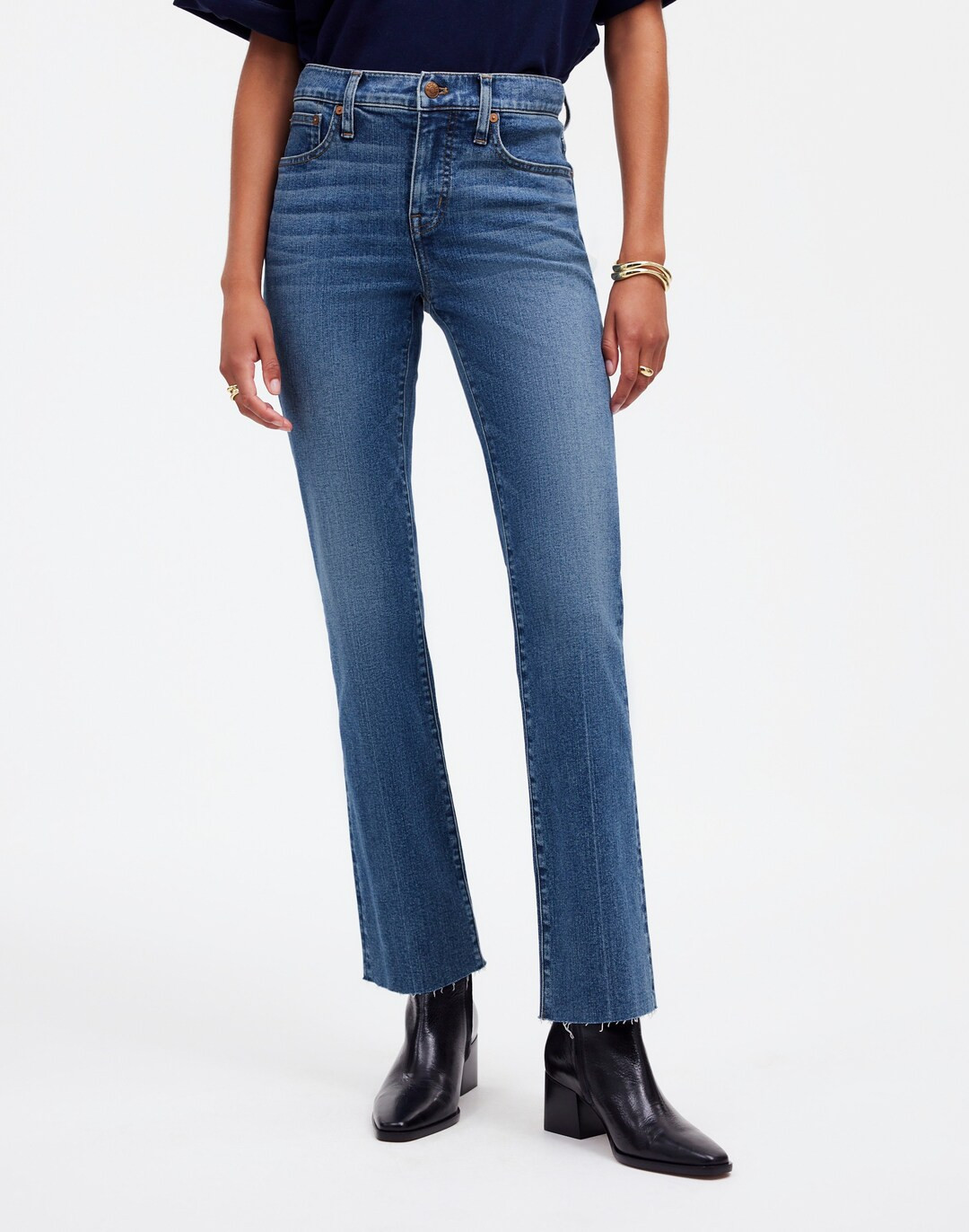 Kick Out Crop Jeans in Schooner Wash: Raw-Hem Edition | Madewell