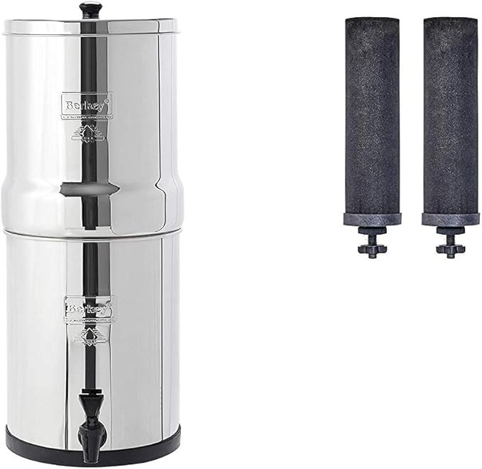 Travel Berkey Gravity-Fed Water Filter with 2 Black Berkey Purification Elements | Amazon (US)