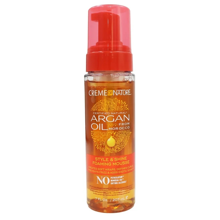 Creme Of Nature Argan Oil Style Shine Foaming Mousse, 7 Oz. | Walmart (US)