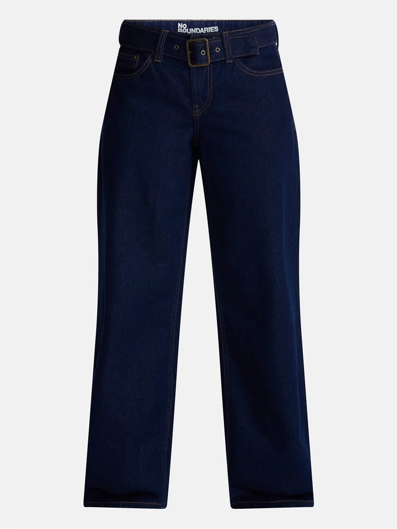 No Boundaries Low Rise Cotton Baggy Jeans, 31.5'' Inseam, Women's 00-26W | Walmart (US)