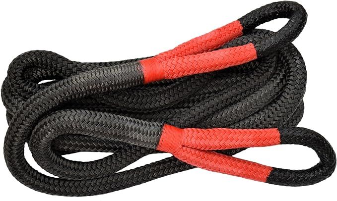 1"×30ft Kinetic Energy Rope Truck SUV Tow Rope,Recovery Rope 30000lbs,Towing Rope (Black) | Amazon (US)