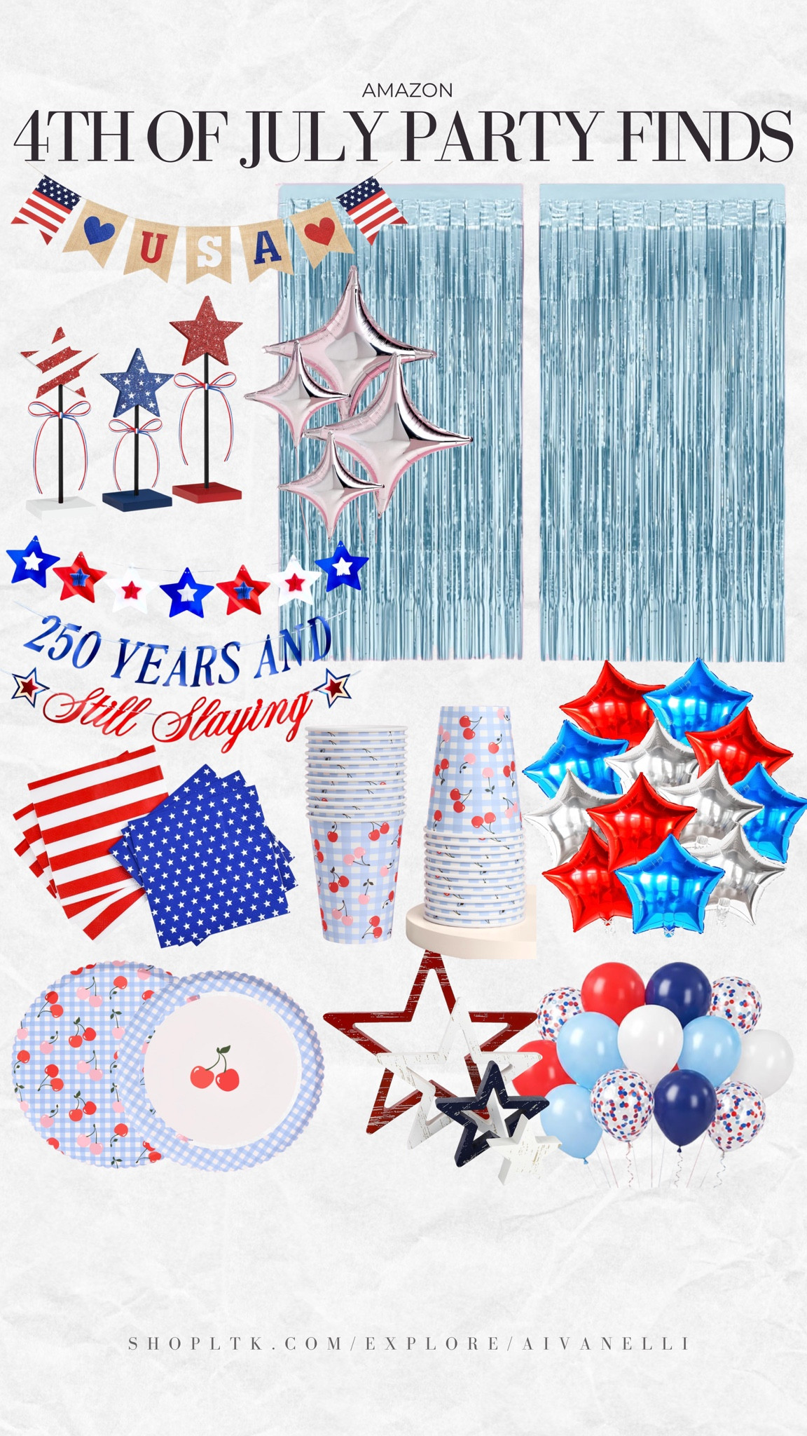 Amazon last minute 4th of July party decor

Patriotic party decorations
Red white and blue decor
American flag table decor
4th of July balloon garland
Patriotic table centerpiece
Stars and stripes party supplies
Outdoor Independence Day decor
Patriotic serving trays and cups
Backyard BBQ party decorations

#LTKSeasonal #LTKSaleAlert #LTKHome
