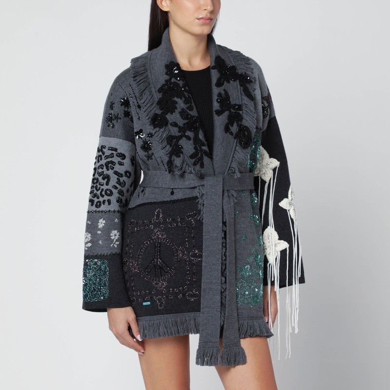 Dark grey "Midnight In Manhattan" cardigan | The Double F