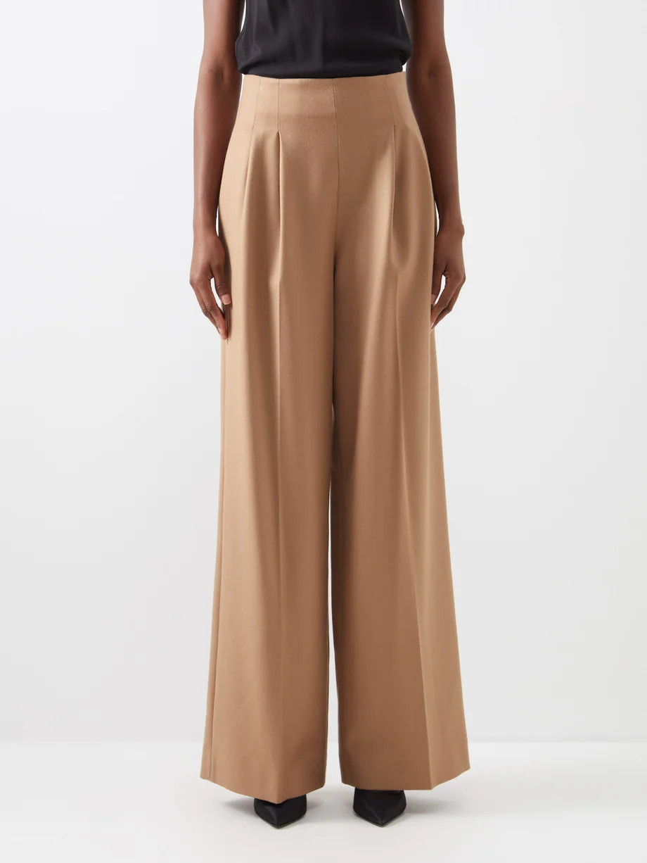 Clarine wool wide-leg trousers | Emilia Wickstead | Matches (US)
