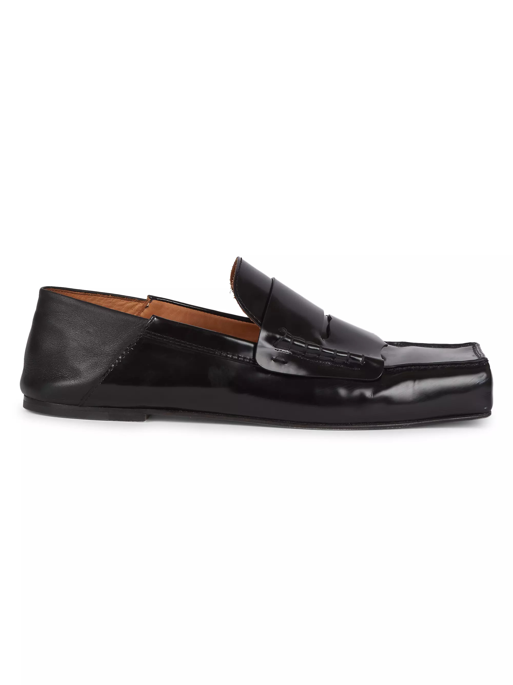 Square-Toe Leather Moccasins | Saks Fifth Avenue
