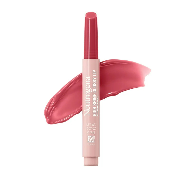 Neutrogena High Shine Glossy Lip with Vitamin E, Lip Gloss Makeup, Blushing Berry, 0.07 oz | Walmart (US)