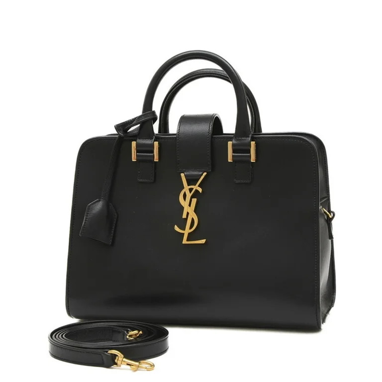 Pre-Owned Saint Laurent Baby Cabas Handbag Leather Black 568853 (Good) | Walmart (US)