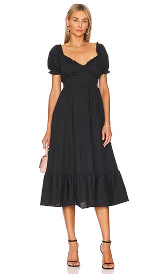 Cinched Bust Dress in Black | Revolve Clothing (Global)
