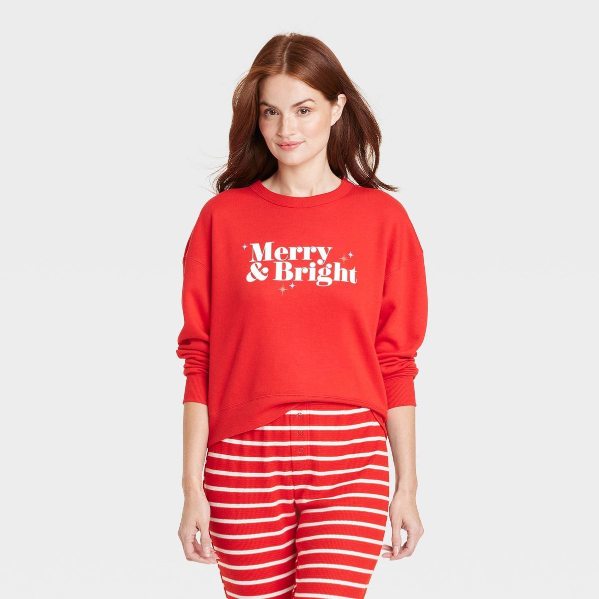 Women's Merry & Bright Matching Family Sweatshirt - Wondershop™ Red XL | Target