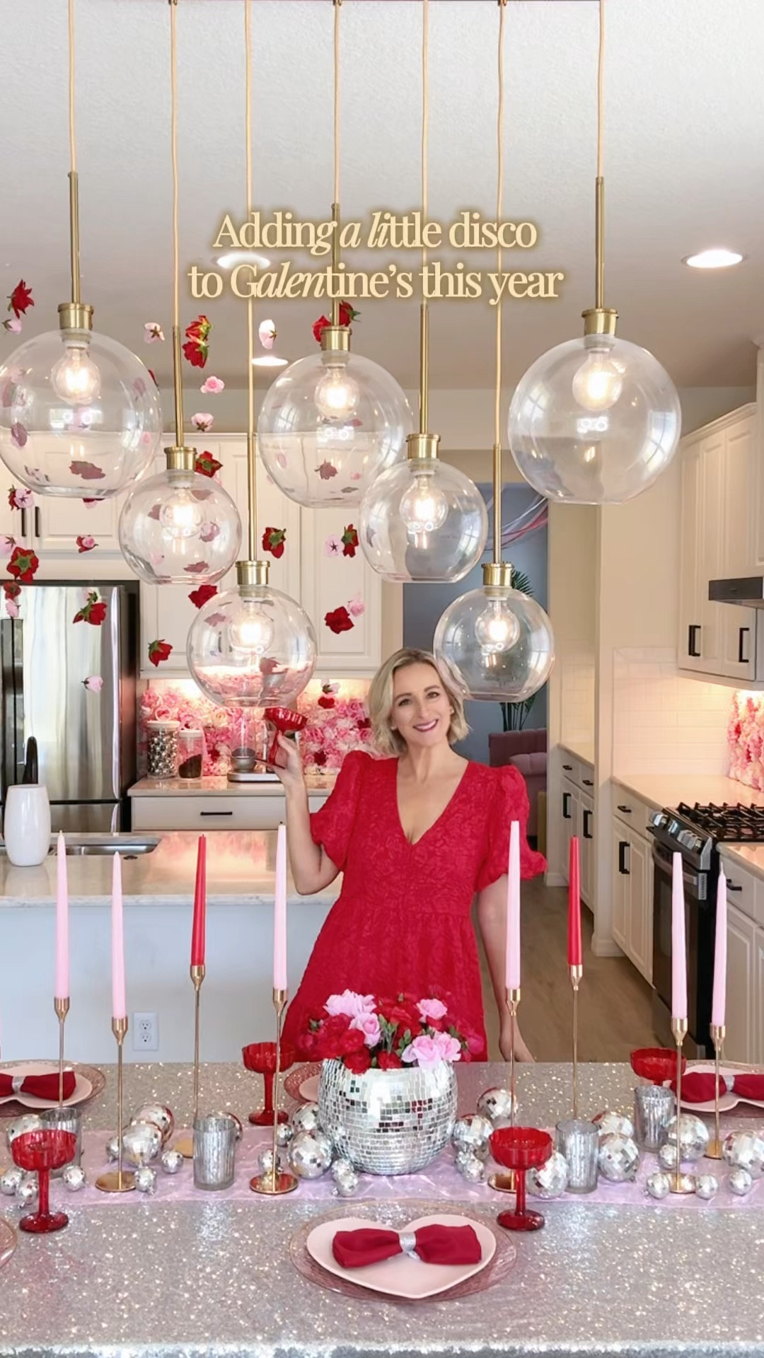 Galentines tablescape for my Cupids Cafe Disco! Sequins tablecloth, pink and red candles, heart plates and red coupe glasses too ❤️ perfect for valentines too!



#LTKHome #LTKSeasonal #LTKValentine