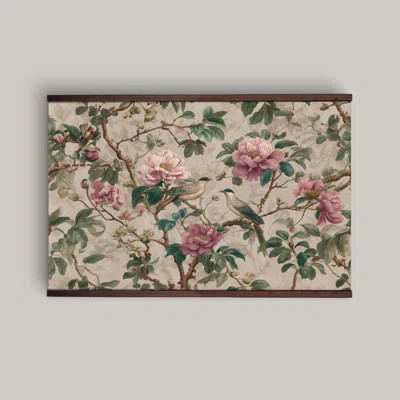 Vintage Chinoiserie Botanical Tapestry – Floral & Bird Wall Art on Canvas, William Morris Inspired Design | Wayfair North America