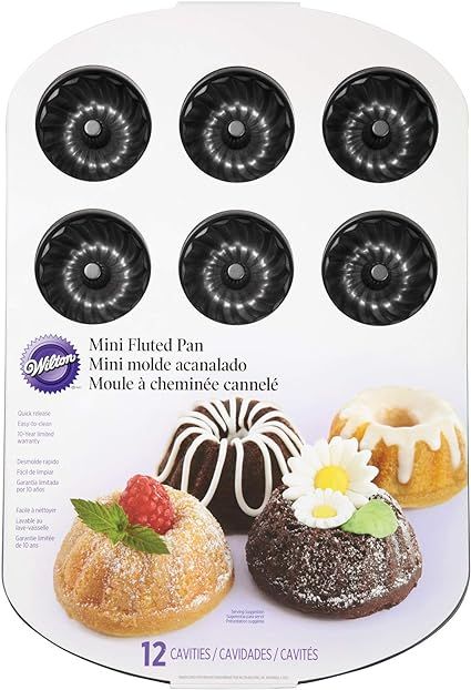 Wilton Mini Fluted Tube Pan, 12-Cavity - ,Black | Amazon (US)