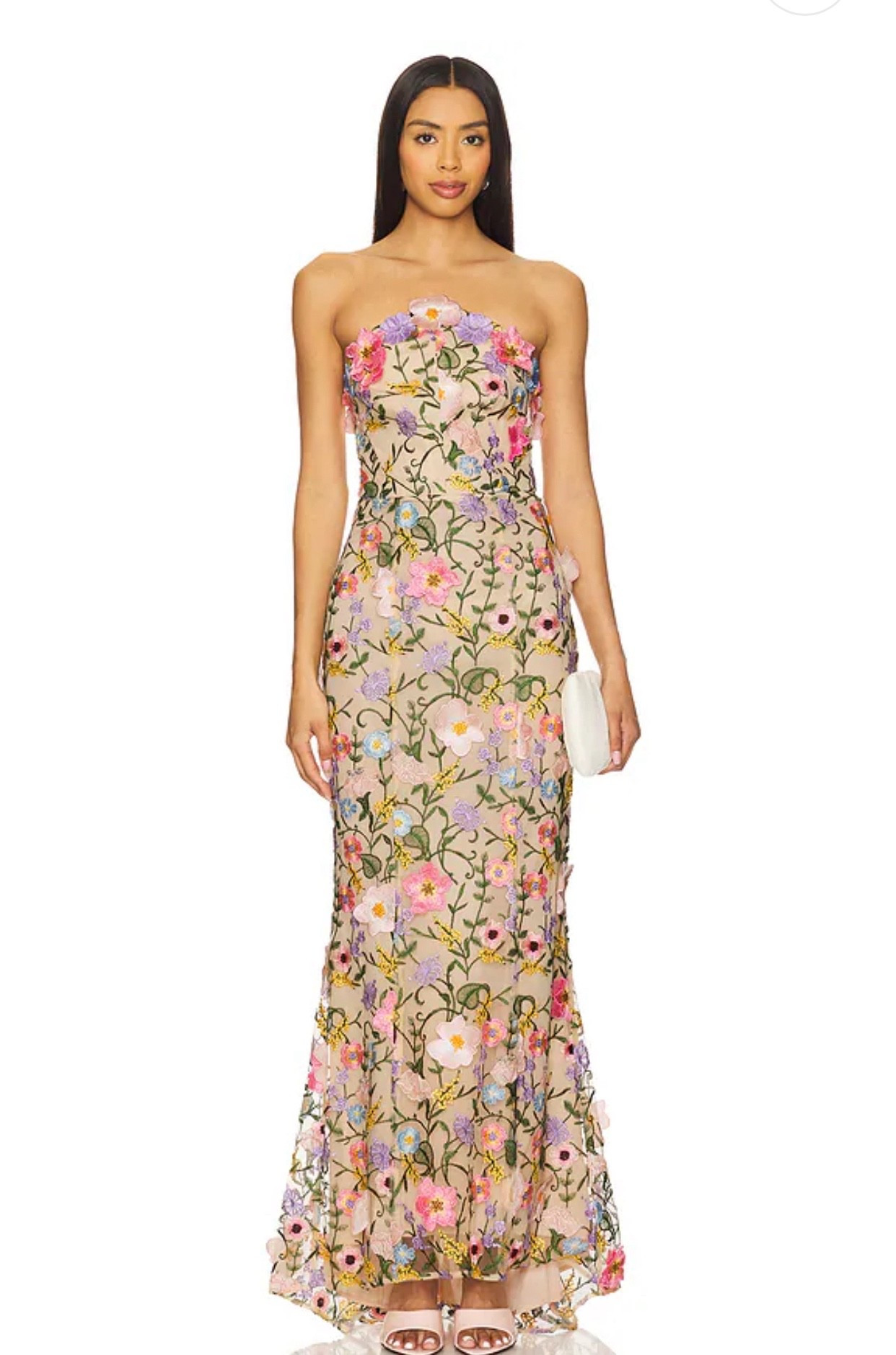 Strapless floral print dress 👗 

#LTKStyleTip #LTKWedding #LTKParties