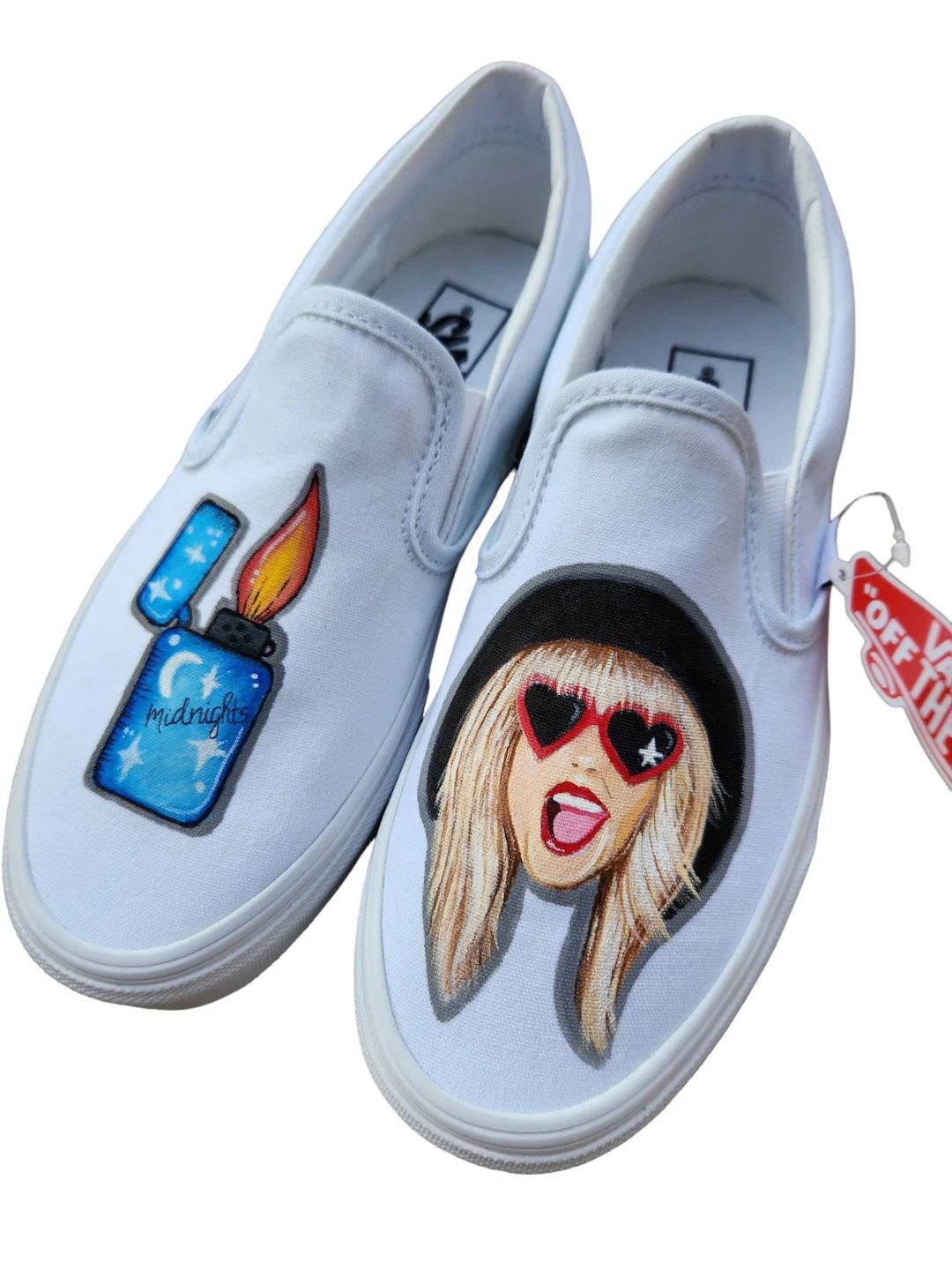 CUSTOM Taylor Swift Vans slip on sneakers | Etsy (US)