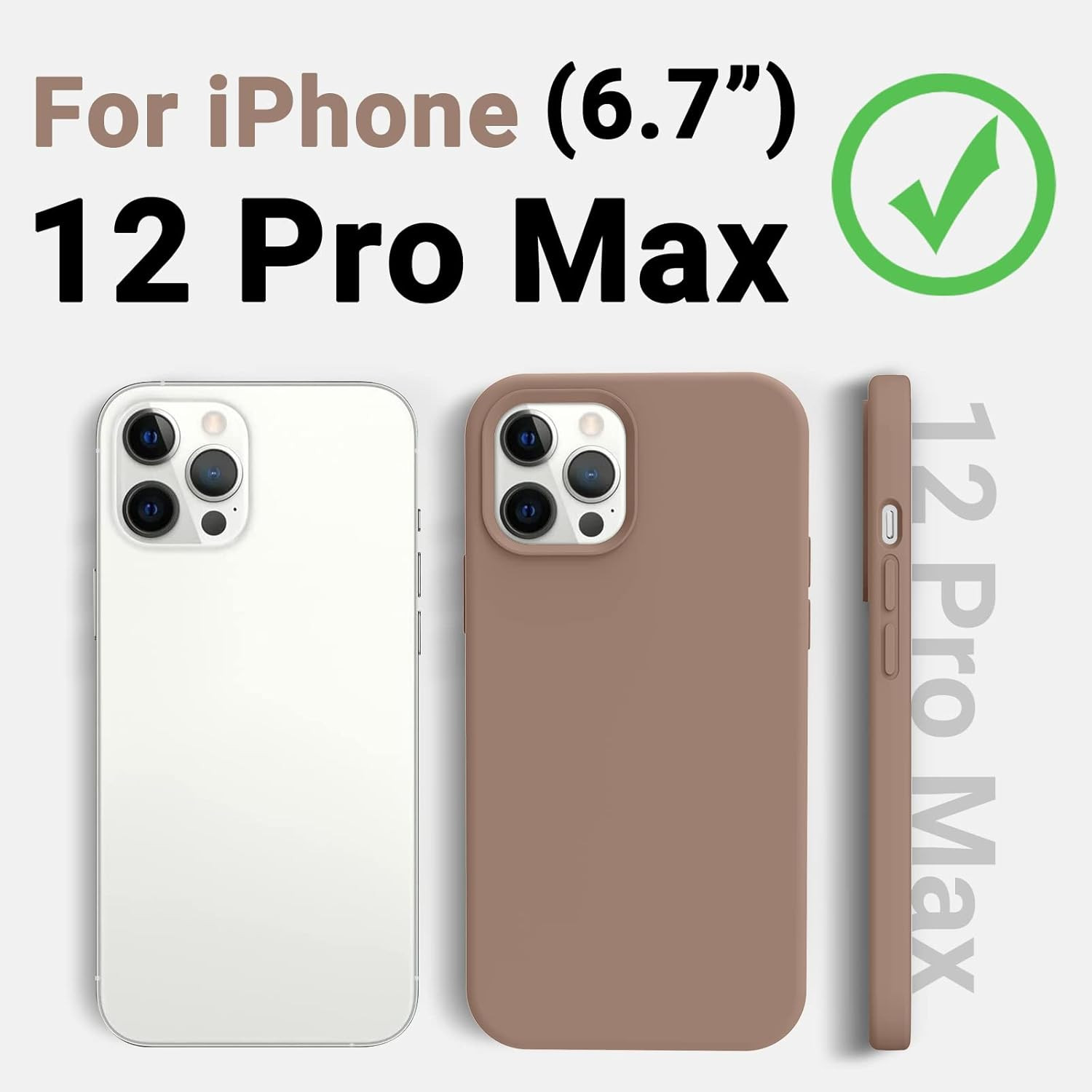 AOTESIER iPhone 12 Pro Max Phone Case,Premium Soft Liquid Silicone Rubber Full-Body Shockproof Pr... | Amazon (US)