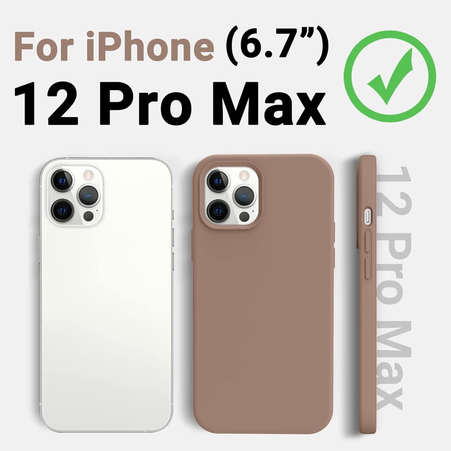 AOTESIER iPhone 12 Pro Max Phone Case,Premium Soft Liquid Silicone Rubber Full-Body Shockproof Pr... | Amazon (US)