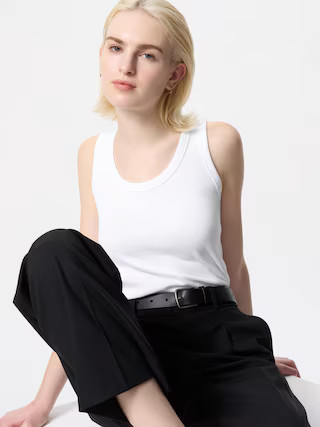 Women's Soft Ribbed Tank Top White 2XL UNIQLO US | UNIQLO (US)