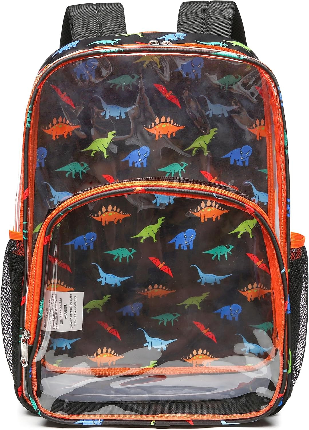 BLUEFAIRY Boys Clear Backpack Heavy Duty Stadium Approved Dinosaur Transparent Backpack Plastic S... | Amazon (US)