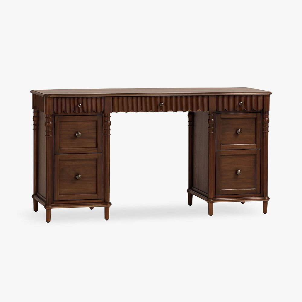 Chris Loves Julia Scallop Storage Desk (65") | Pottery Barn Teen