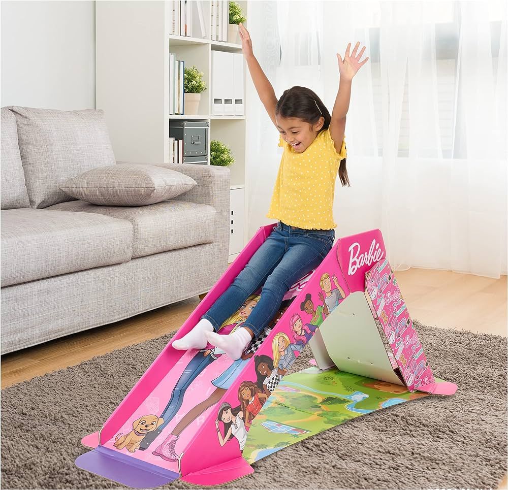 Pop2Play Barbie Indoor Slide for Kids – Durable Eco-Friendly Cardboard Toddler Playground Slide | Amazon (US)
