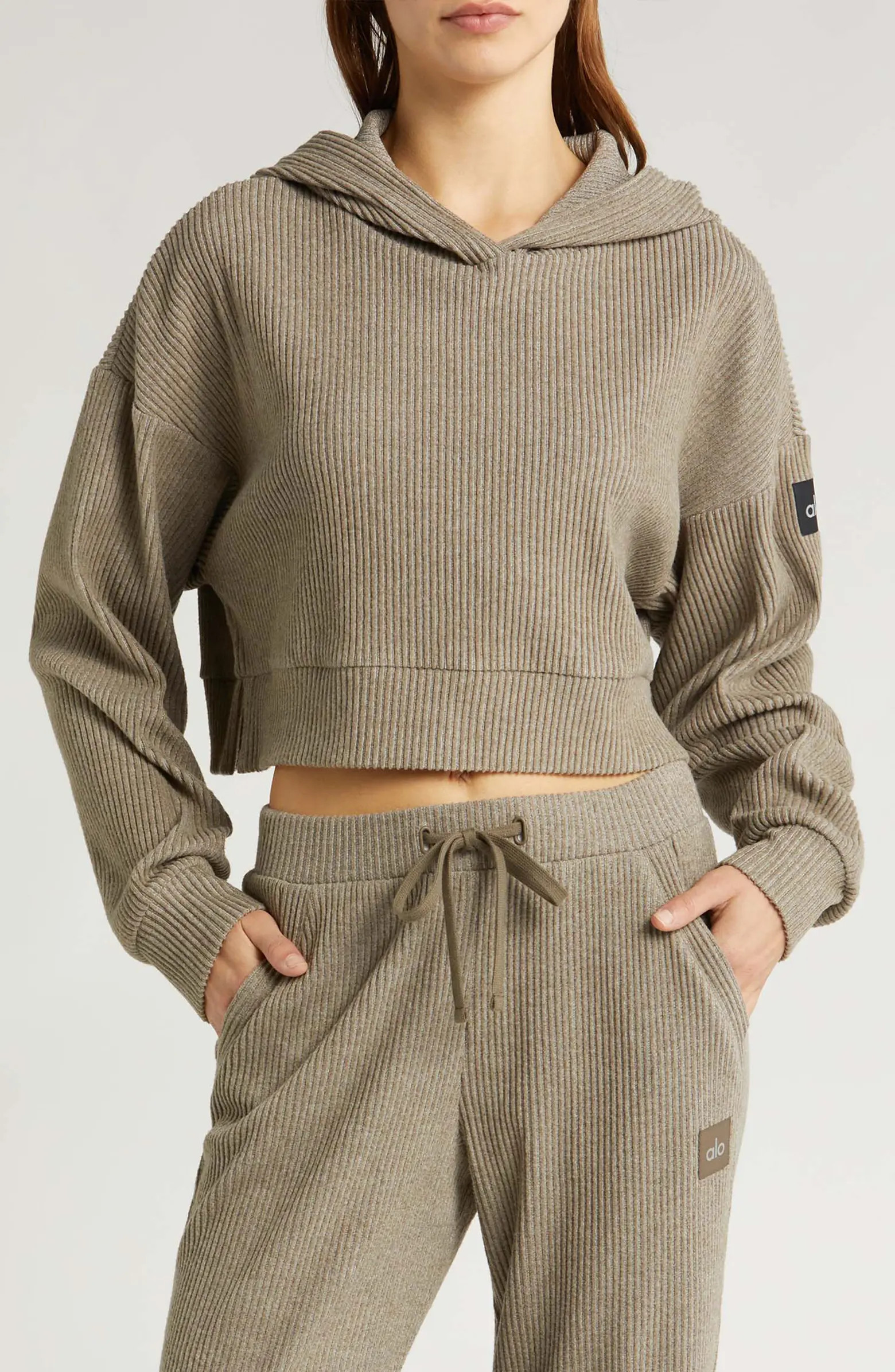 Muse Rib Crop Hoodie | Nordstrom