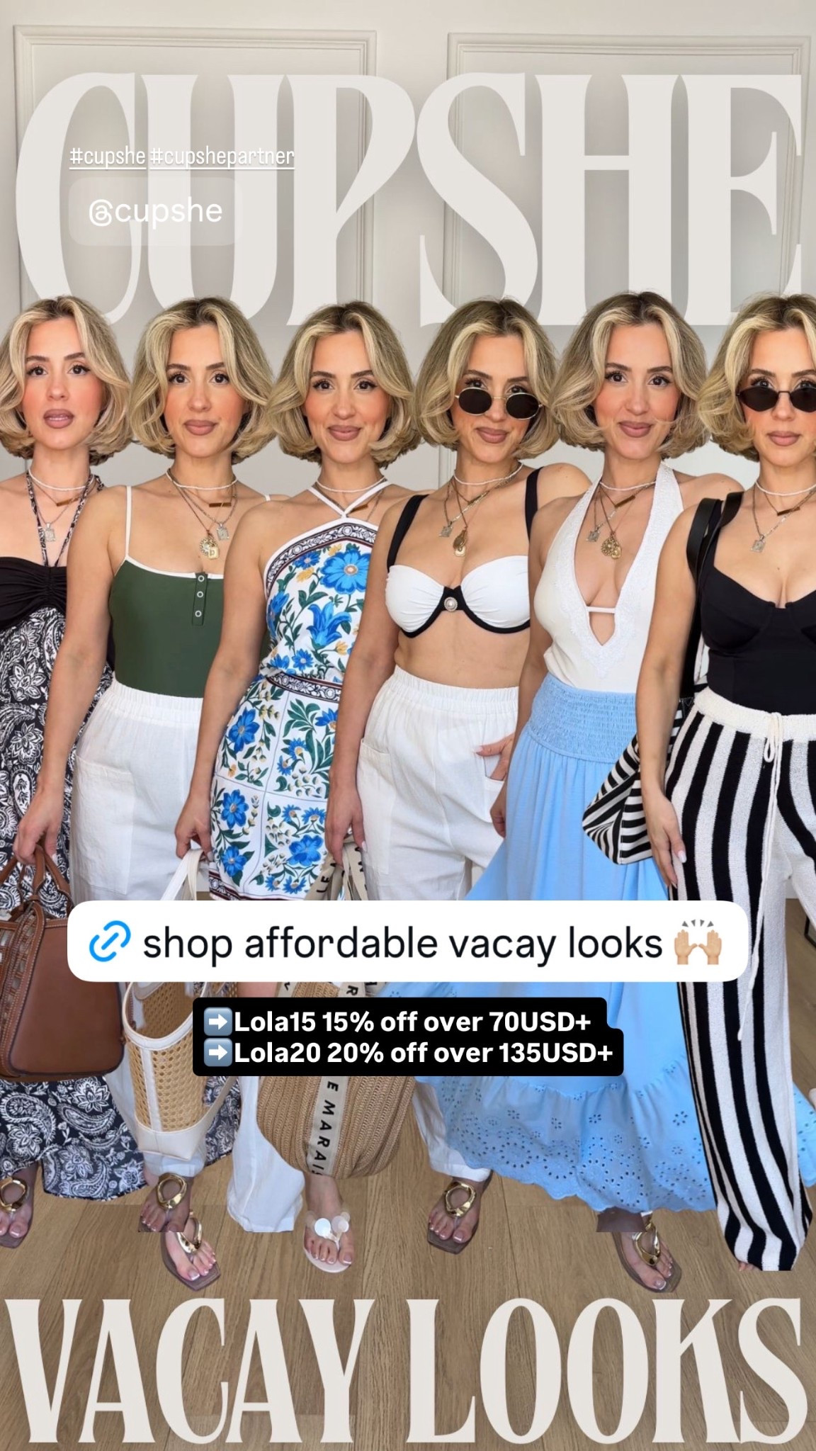 @cupshe Vacation haul 🙊🙌🏼☀️ #cupshe #cupshepartner #resortwear 

➡️Lola15 15% off over 70USD+ 
➡️Lola20 20% off over 135USD+


#LTKSwim #LTKU #LTKPetite