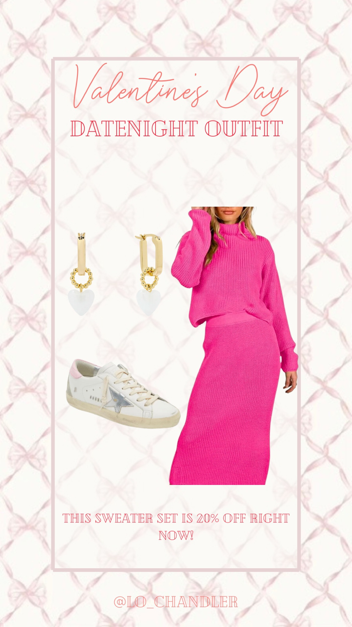 Valentines Date Night outfit idea! This sweat set is so cute and it’s currently on sale!



Valentine’s Day outfit
Valentines date night
Sweater set
Sneakers
Golden goose
Heart accessories 
Heart jewelry 
Sale alert

#LTKsalealert #LTKstyletip #LTKSeasonal