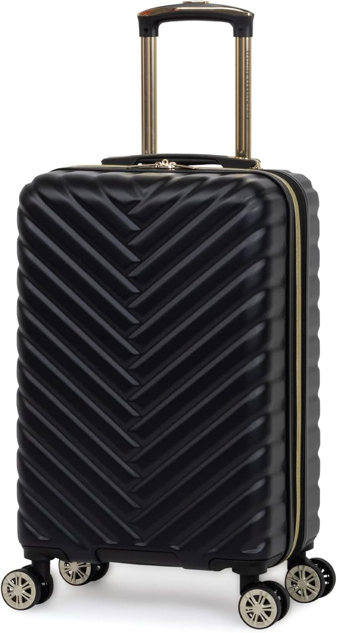 Amazon.com | Kenneth Cole Reaction Women's Madison Square Hardside Chevron Expandable Luggage, Bl... | Amazon (US)