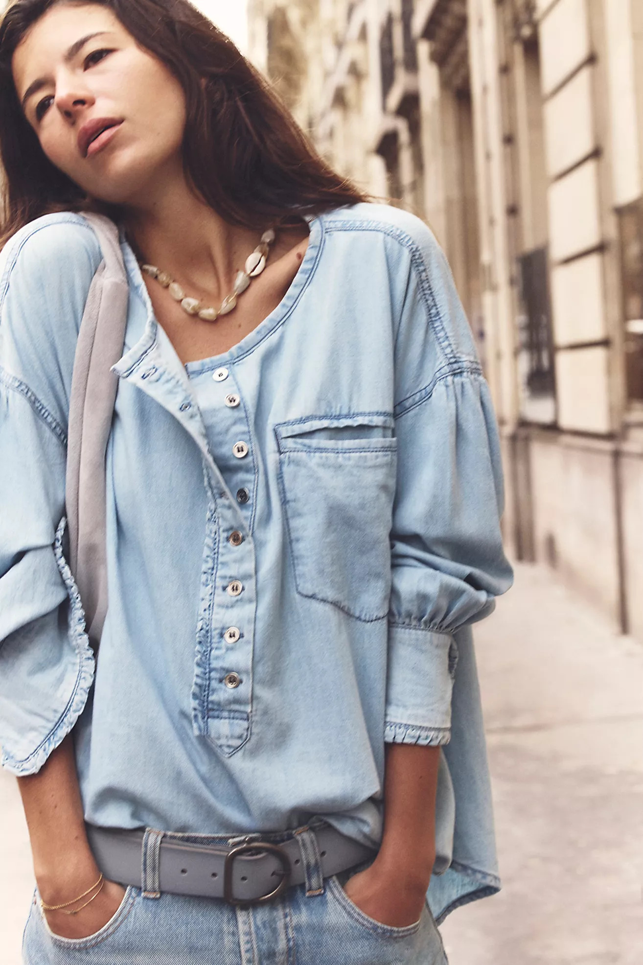 We The Free Denim Dreaming Pullover | Free People (Global - UK&FR Excluded)