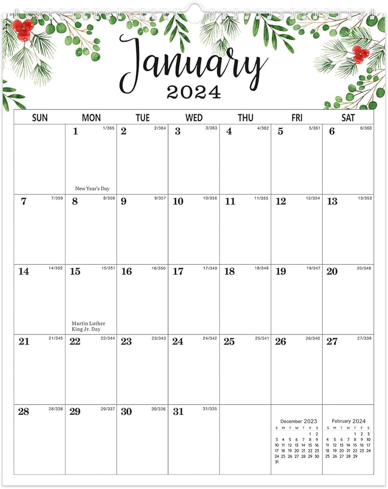 2024 Wall Calendar, 18 Months Calendar, Jan. 2024 - June 2025, 11.8' x 14.6'', Desk Calendar 2024... | Amazon (US)